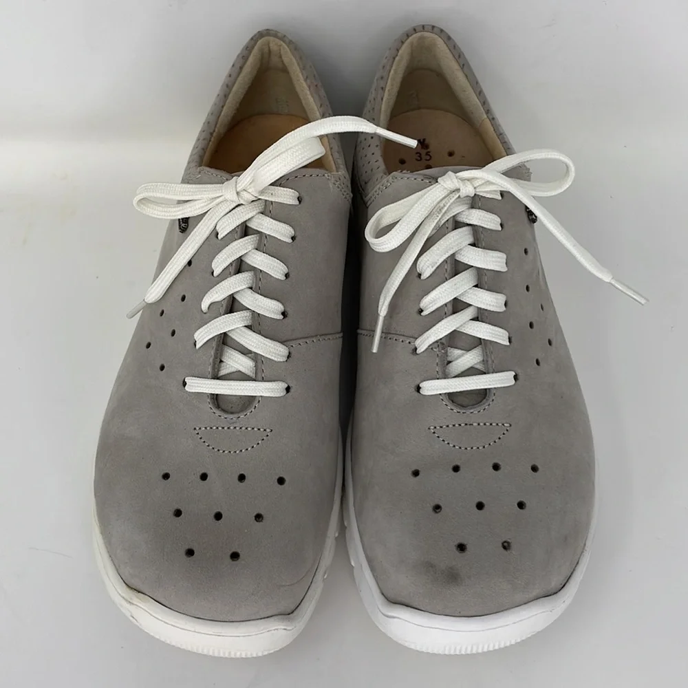 Finn Comfort Shoes NWOT Gray Sneaker Lace Up Size EU 35 US 5